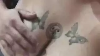 لطيف عربي مع الثدي الطبيعية الكبيرة مدمن على مهبلها